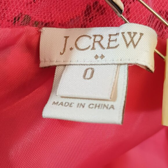 J.Crew Floral Lace Sheath Dress 0 Orange Sleeveless Keyhole Back Fully Lined - Picture 8 of 9